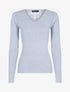 Pull doux à dos brodé - gris clair - 1