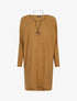 Robe loose avec sautoir - camel - 1