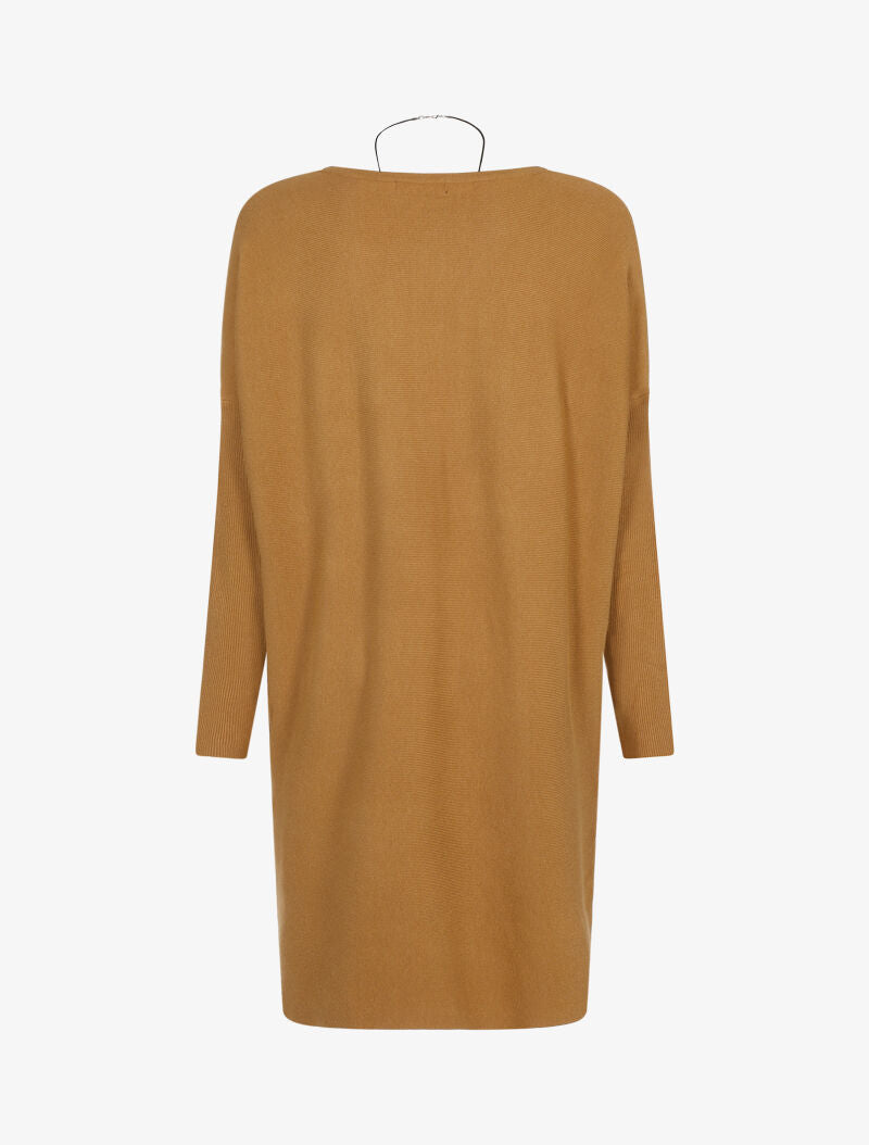 Robe loose avec sautoir - camel - 2