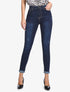 Jean slim basique griffé - bleu denim - 1