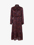 Robe longue à imprimé tâcheté - marine - 1