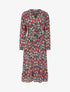 Robe mi longue à imprimé floral - rouge - 3