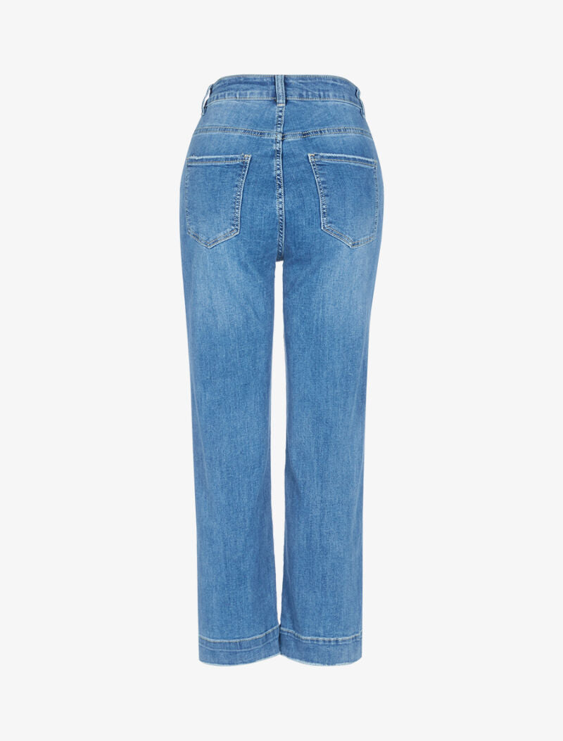 Jeans culotte stijl 7/8 - blauw denim