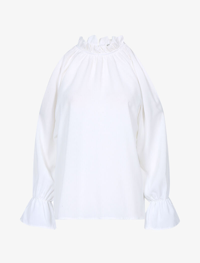 Top fluide à épaules dénudées - ecru - 3