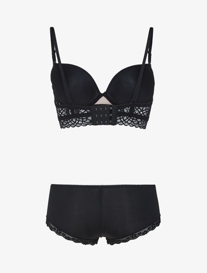 Ensemble à broderie et corsage - noir/nude - 2