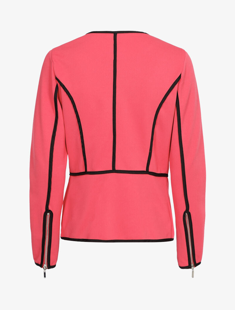 Veste à coutures contrastantes - fushia - 2