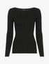 Pull côtelé à bandes en maille tressée - noir - 1