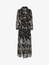 Robe bohème imprimé fleurs des champs - noir - 1