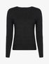 Pull fin à relief style flots - noir - 3