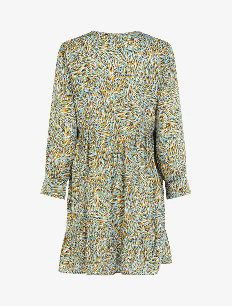 Robe à imprimé pétales graphiques - bleu ciel - 2
