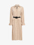 Robe fluide à boutons contrastants - beige - 1