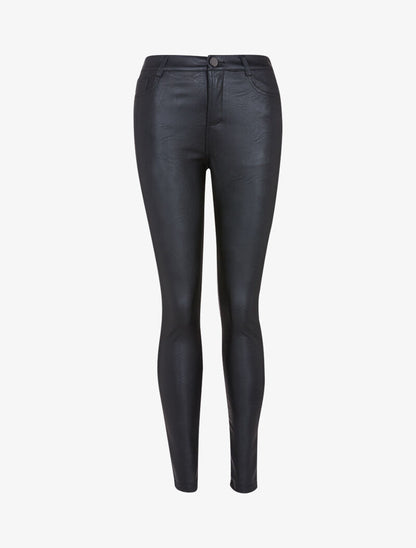 Pantalon en simili casual - noir - 1