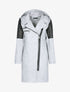 Manteau à zips et épaules matelassées - gris clair - 3
