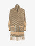Gilet jeté à imprimé damier - taupe - 1