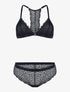 Ensemble en dentelle sans armatures - noir - 1