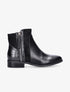 Boots bimatière à contrefort croco - noir - 5