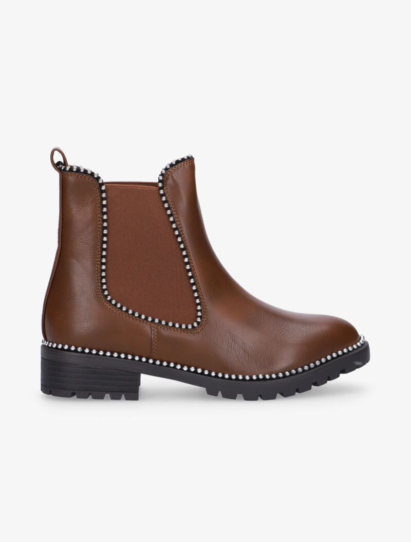 Chelsea boots casual à billes - marron - 5