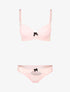 Ensemble push up en dentelle festonnée - rose - 3