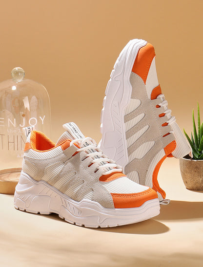 Sneakers à détails colorés - orange - 6