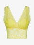 Crop top en dentelle - jaune - 1