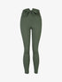 Pantalon à taille empire fendue - kaki - 1