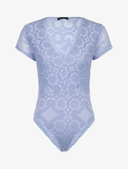Body en dentelle - bleu ciel - 1
