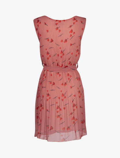 Robe gaufrée à imprimé coeurs - rose - 2