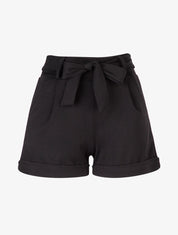 Short uni à ourlets - noir - 1