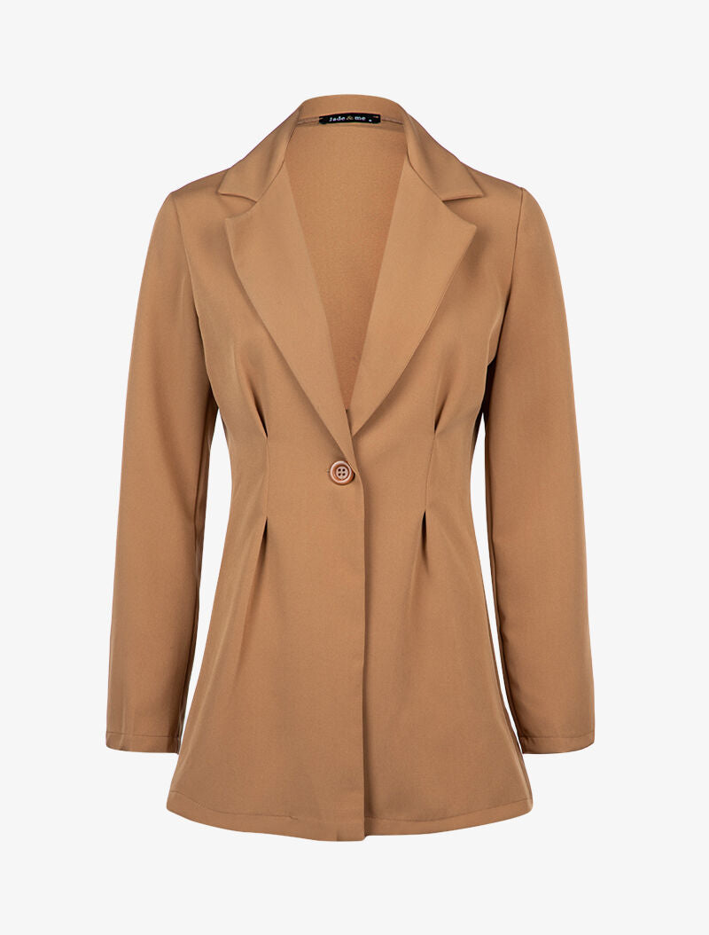 Veste ajustée fluide basique - taupe - 3