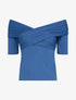 Top à pans croisés - bleu charrette - 3