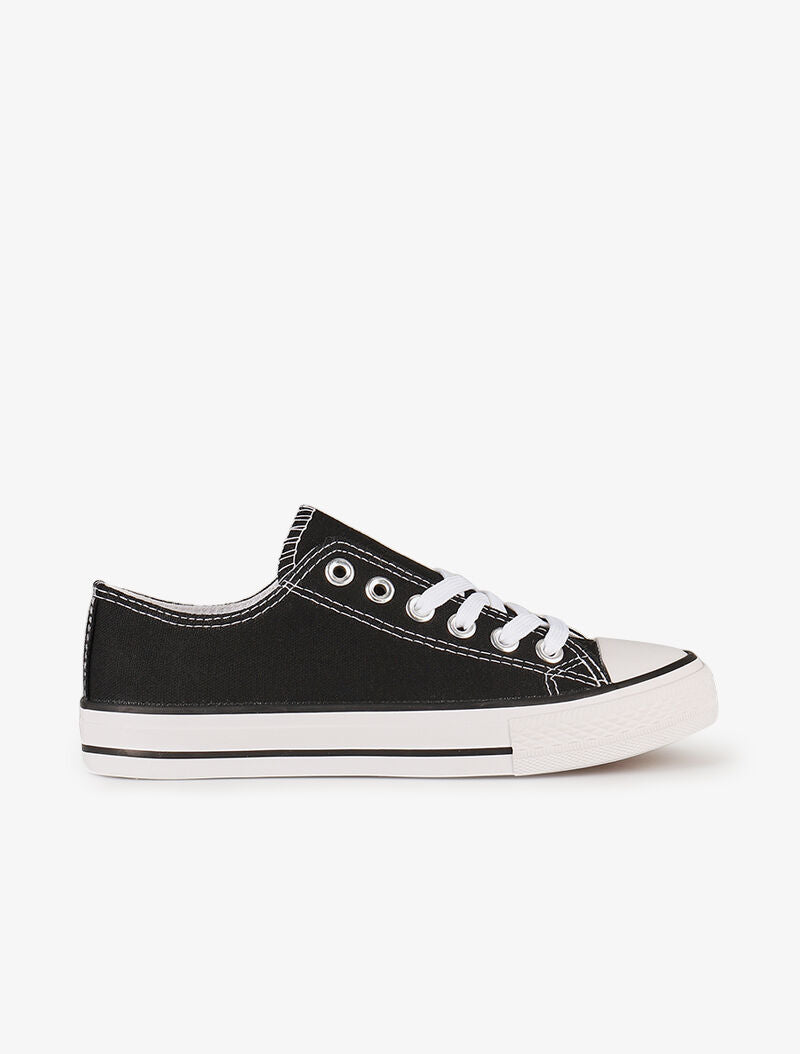 Tennis basses unies - noir - 2