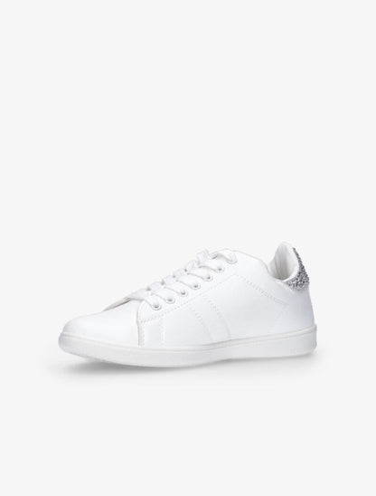 Baskets à contrefort irisé à strass - argent - 4