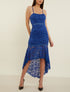 Robe sirène en dentelle - bleu roi - 4