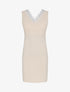 Robe moulante à détails dentelle - beige - 3