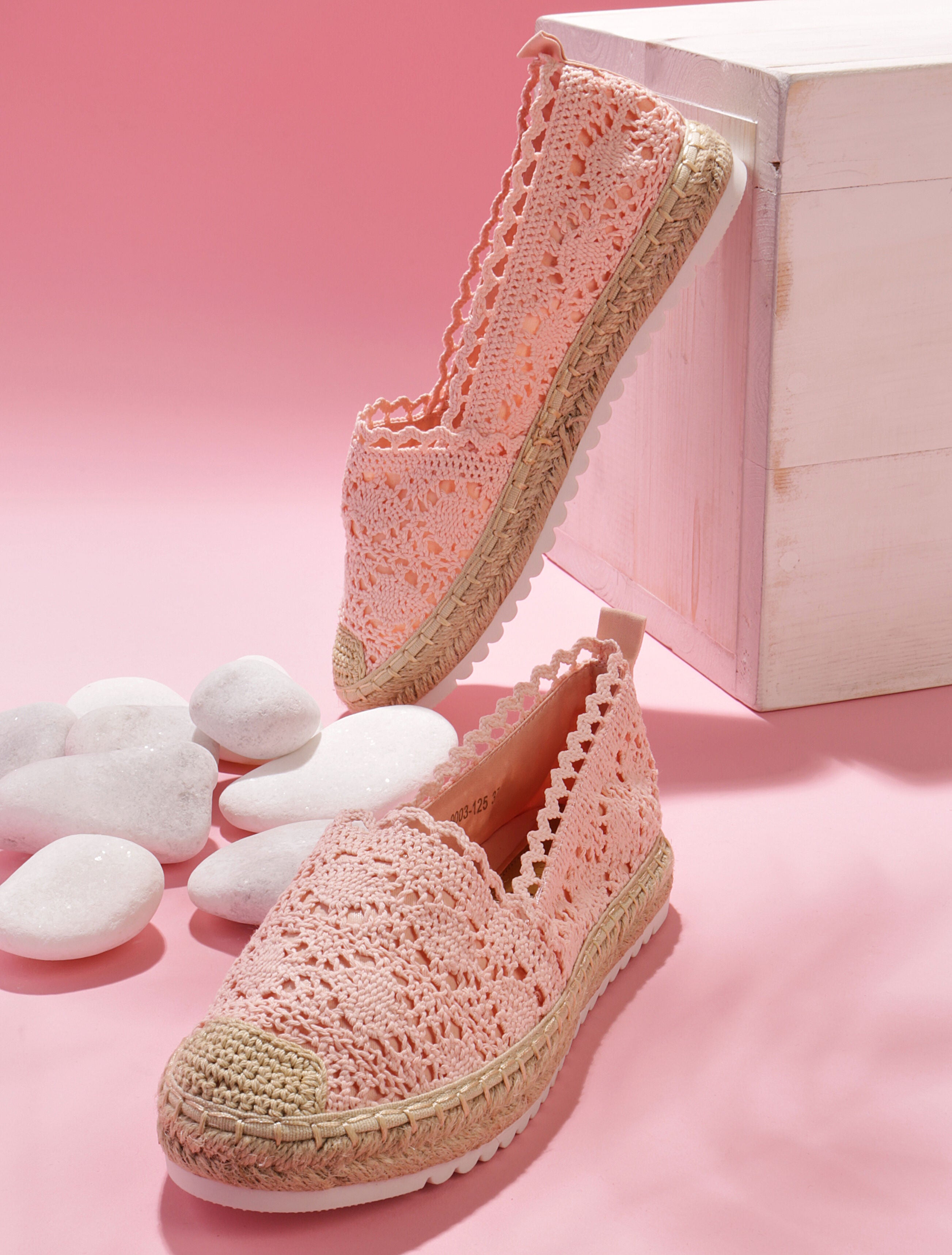 Espadrilles en crochet - rose - 5