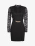 Robe à buste crochet et manches dentelle - noir - 3