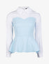 Top style chemise coupe péplum - bleu ciel - 3