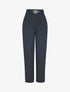 Pantalon carotte à fronces - noir - 1
