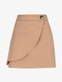 Mini jupe coupe portefeuille - camel - 1
