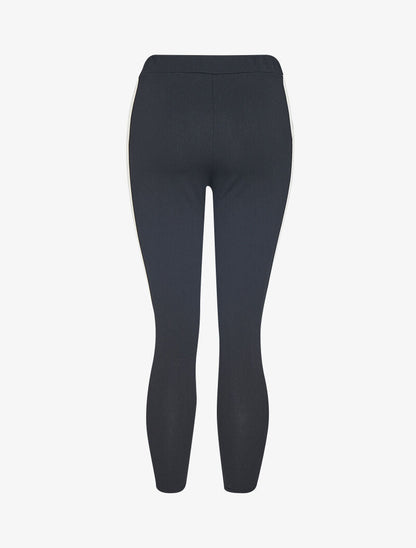 7/8 broek met iriserende banden - zwart/or