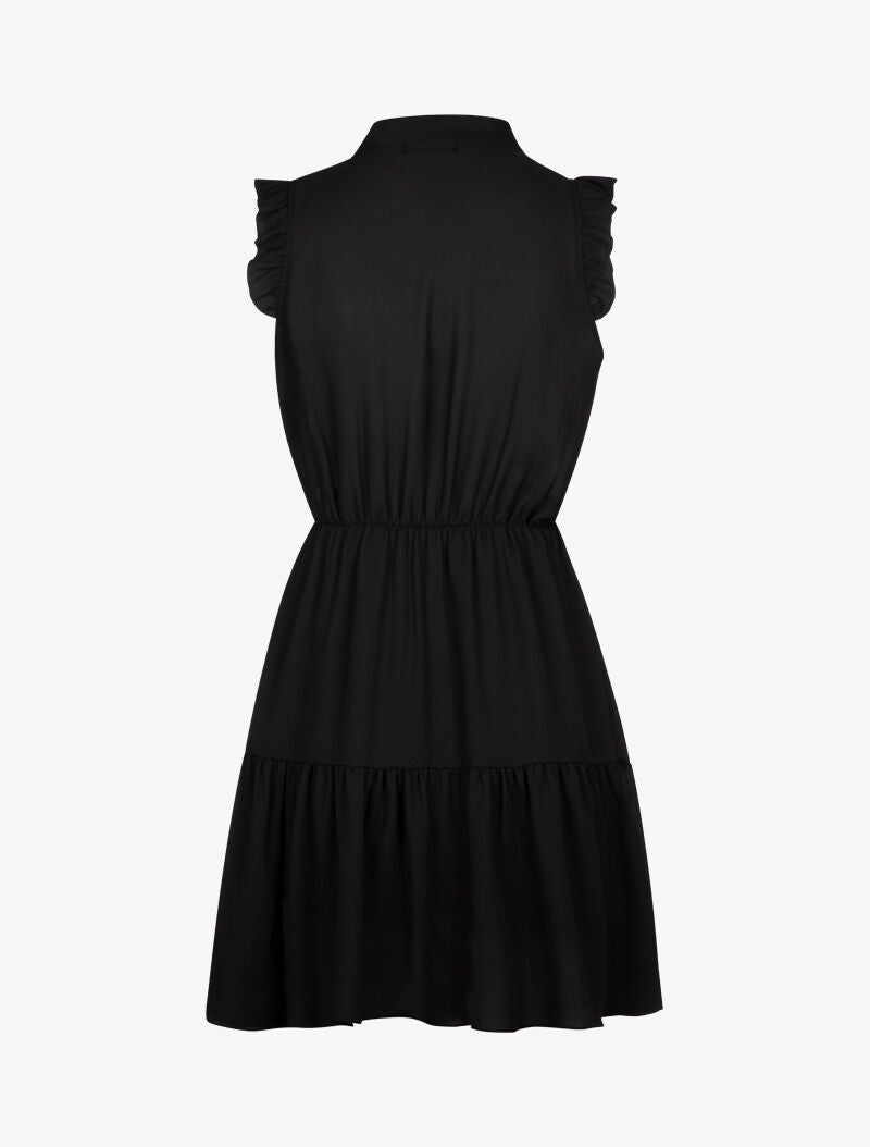 Robe patineuse à emmanchures volantées - noir - 2