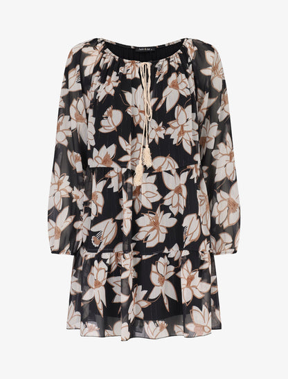 Robe trapèze à imprimé fleurs d&