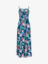 Robe à imprimés floral et chaînes - marine - 3