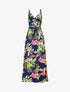 Robe fluide à imprimé tropical - marine - 1