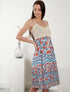Robe à imprimé floral graphique - blanc - 4