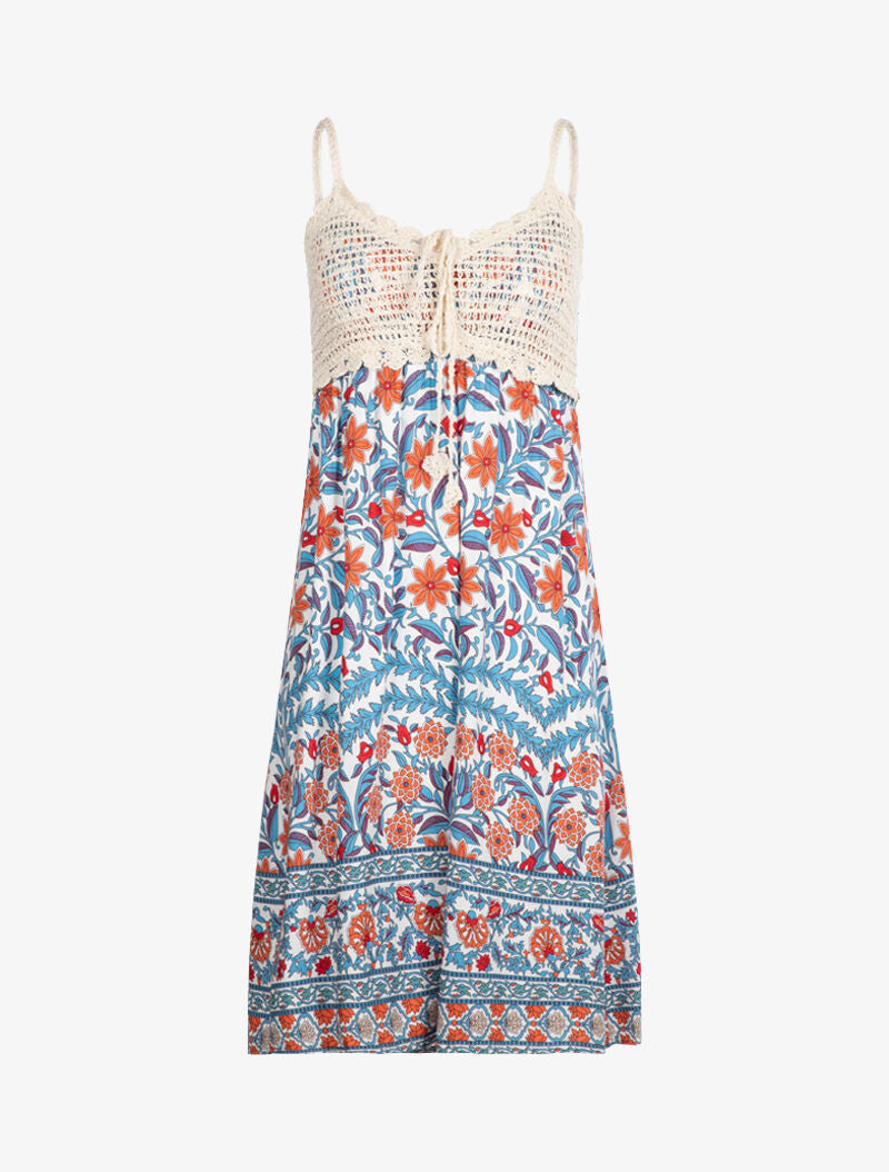 Robe à imprimé floral graphique - blanc - 2