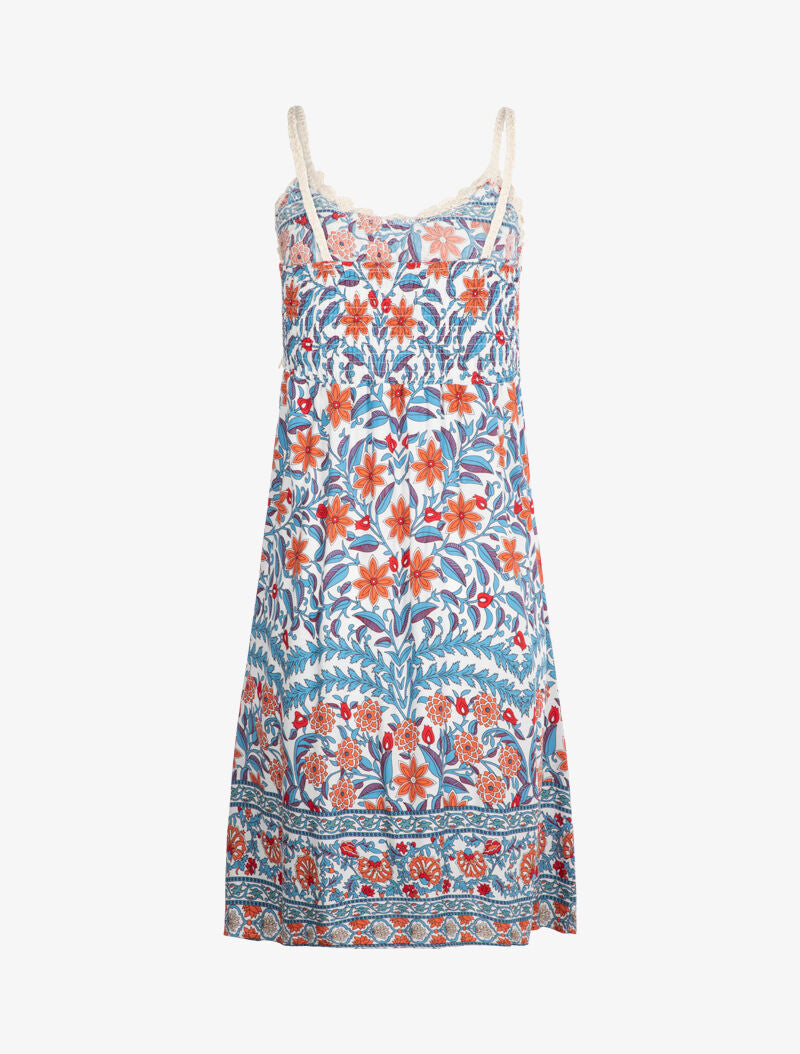 Robe à imprimé floral graphique - blanc - 3
