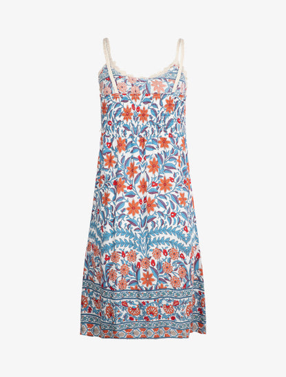 Robe à imprimé floral graphique - blanc - 3