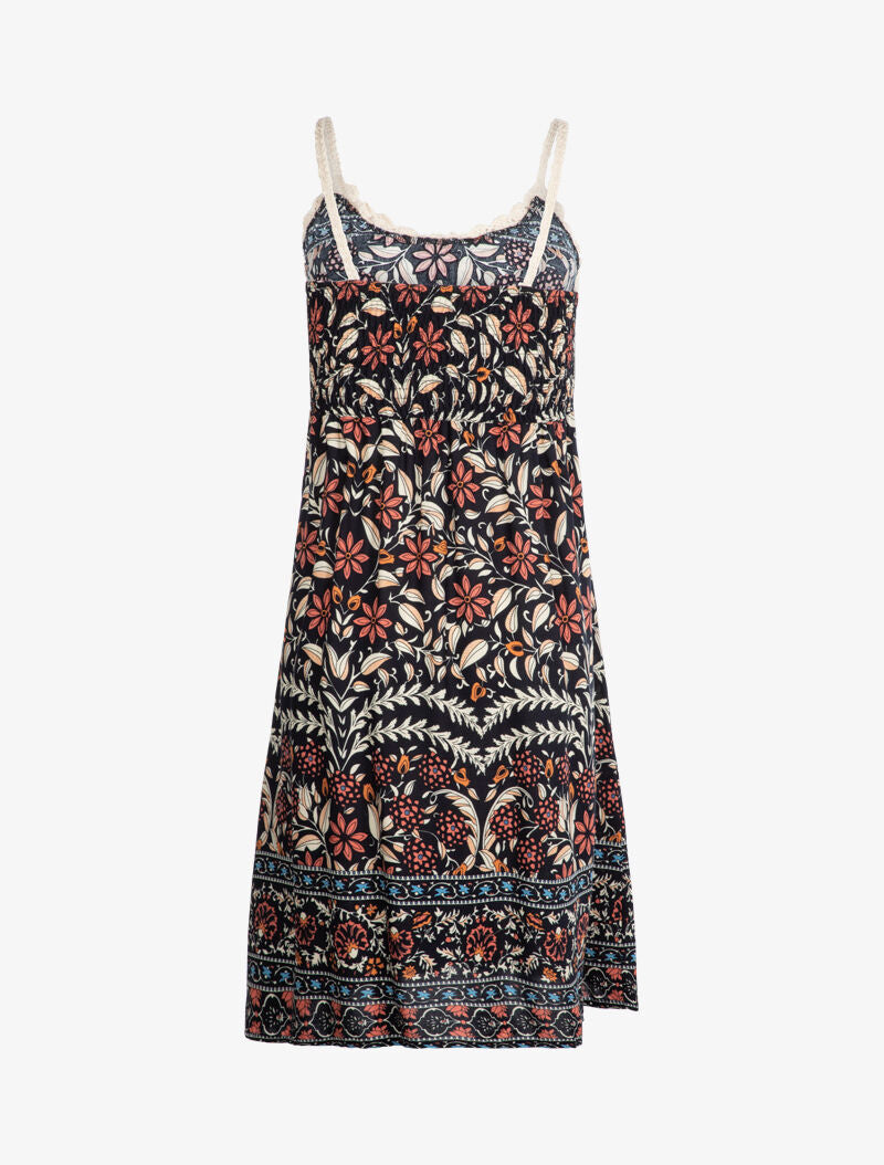 Robe à imprimé floral graphique - bleu nuit - 2