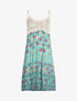 Robe à imprimé floral graphique - turquoise - 1
